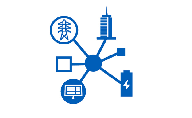 microgrid icon blue