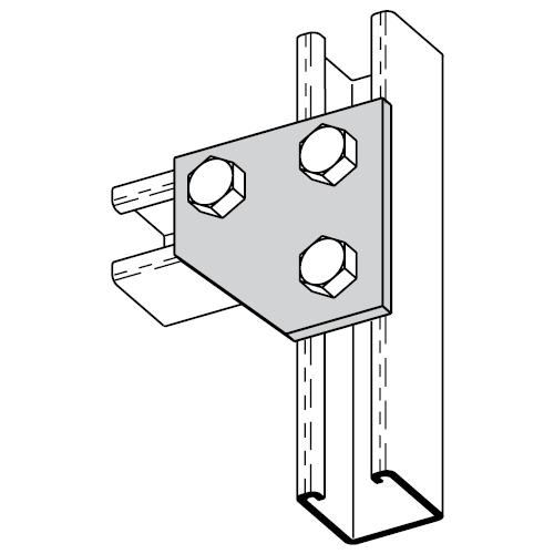Three Hole Corner Gusset Plate